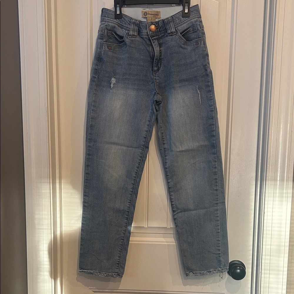 Democracy Medium Blue Straight Leg Jeans
